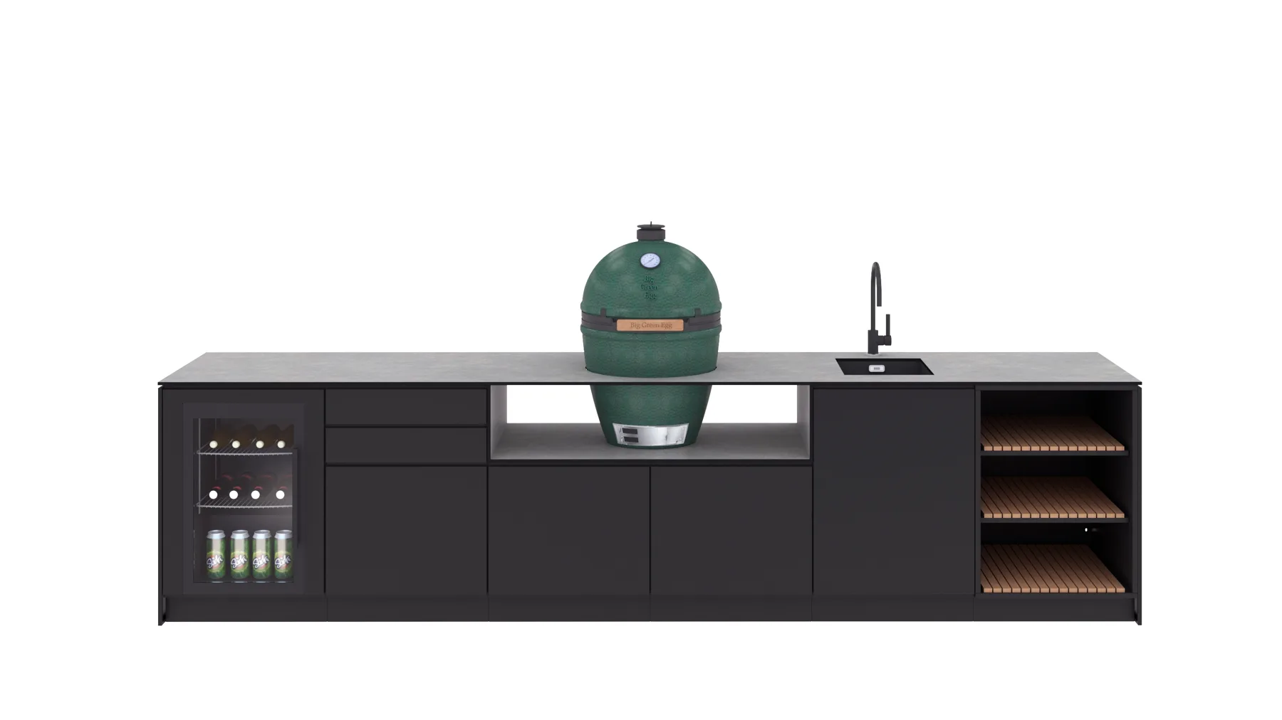 Muurversie Poedercoating antracietgrijs · Big Green Egg
